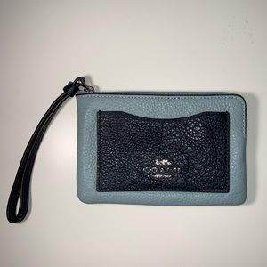 coach sea-foam multicolor wristlet